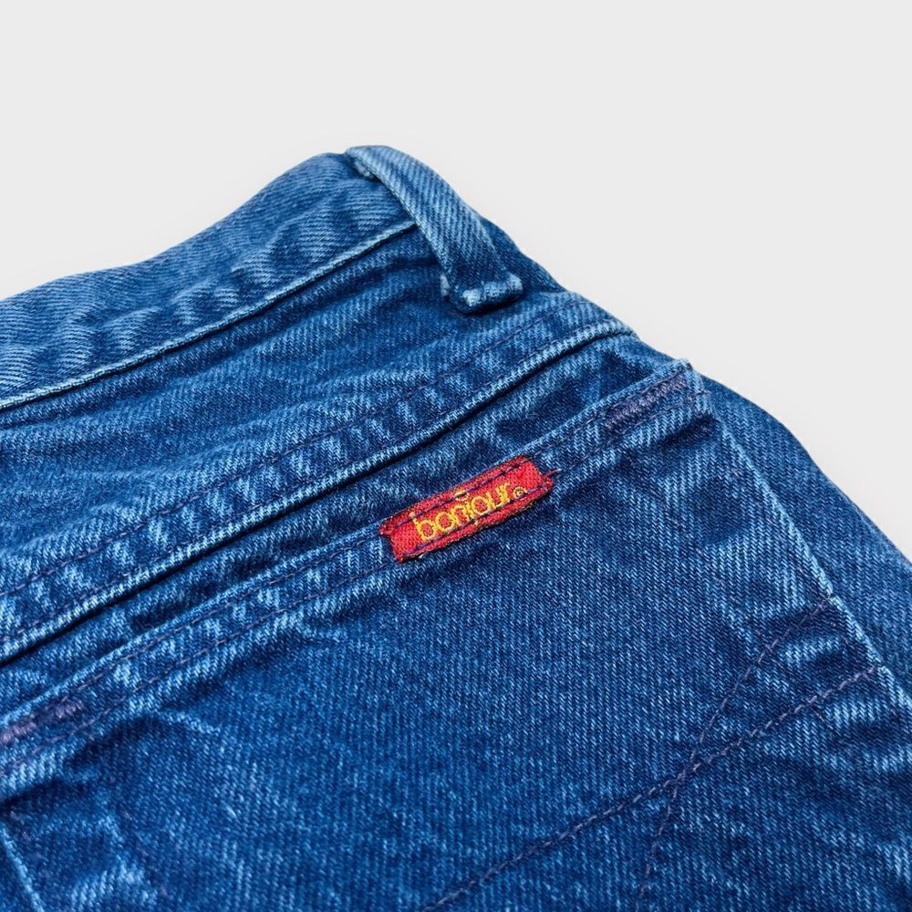 Vtg 80 Bonjour Slim High Waist Blue Jeans, Mom Full Hips Tapered Leg, Talon 26 - Picture 6 of 7